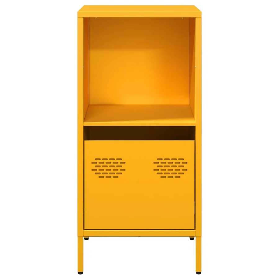 Buffet jaune moutarde 35x39x73,5 cm acier laminé à froid - 4