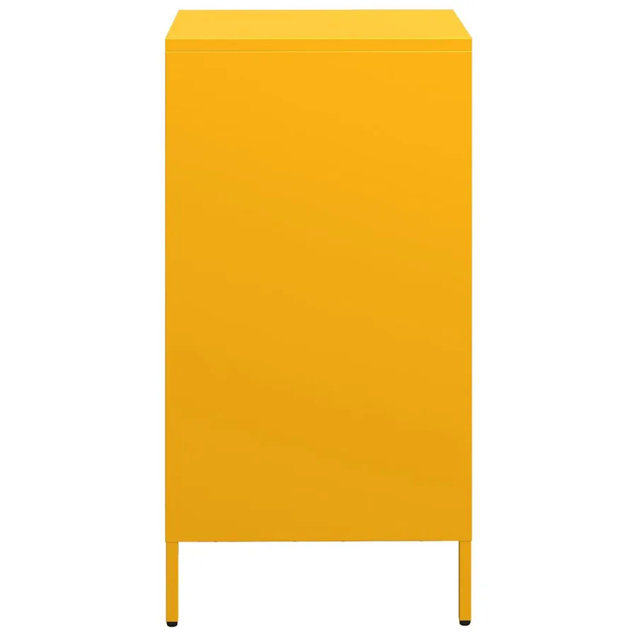 Buffet jaune moutarde 35x39x73,5 cm acier laminé à froid - 6