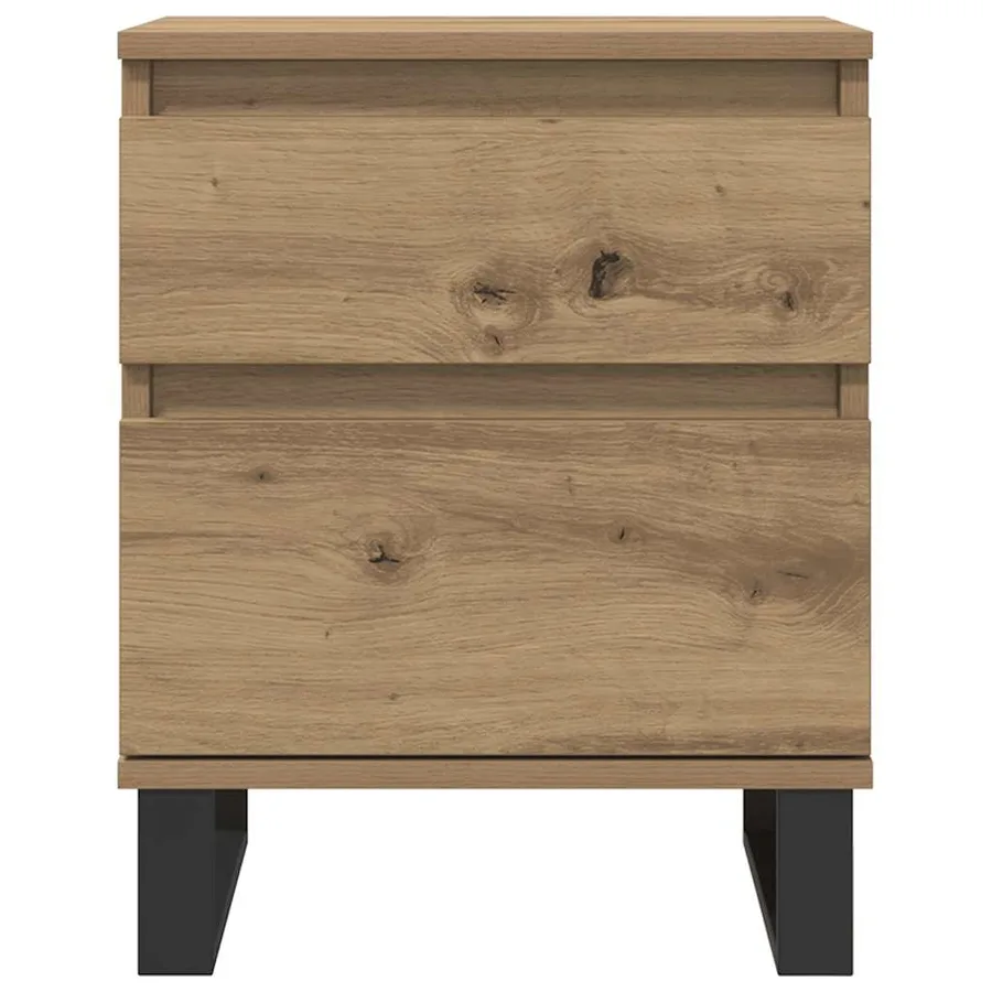 Tables de chevet 2 pcs chêne artisanal 40x35x50 cm - 5