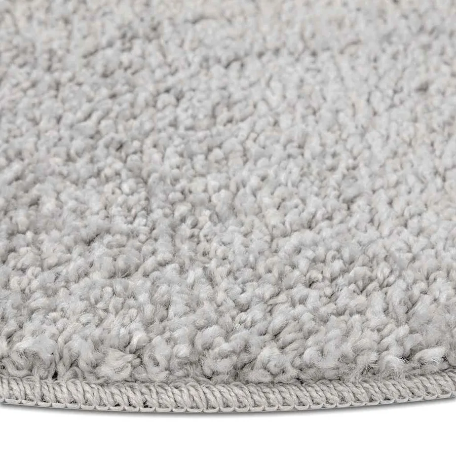 Tapis Shaggy Anti-dérapant Gris 160 x 160 cm PP - 6