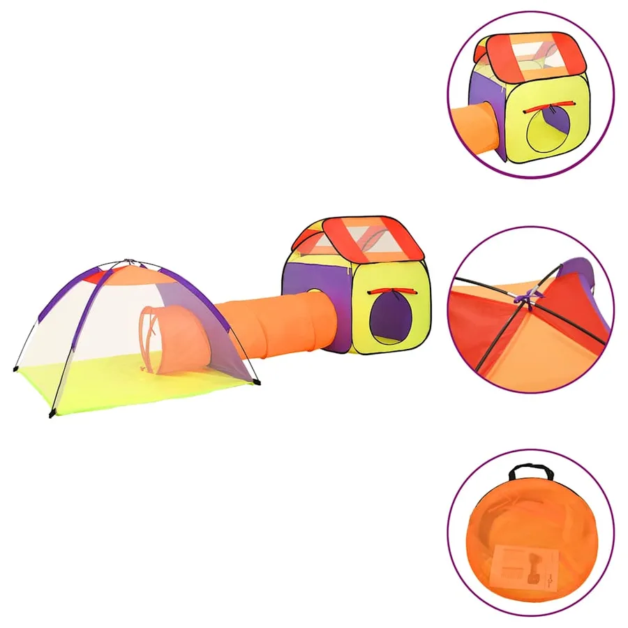 Tente de jeu pour enfants avec 250 balles Multicolore - 3