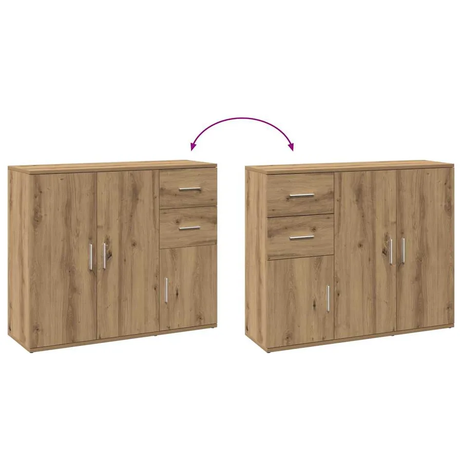 Buffet Chêne artisanal 91 x 29,5 x 75 cm Bois d'ingénierie - 7