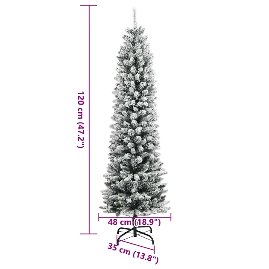 Sapin de Noël artificiel 150 LED et flocon de neige 120 cm - 12