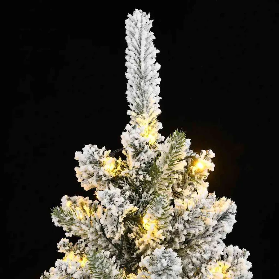 Sapin de Noël artificiel 150 LED et flocon de neige 120 cm - 6