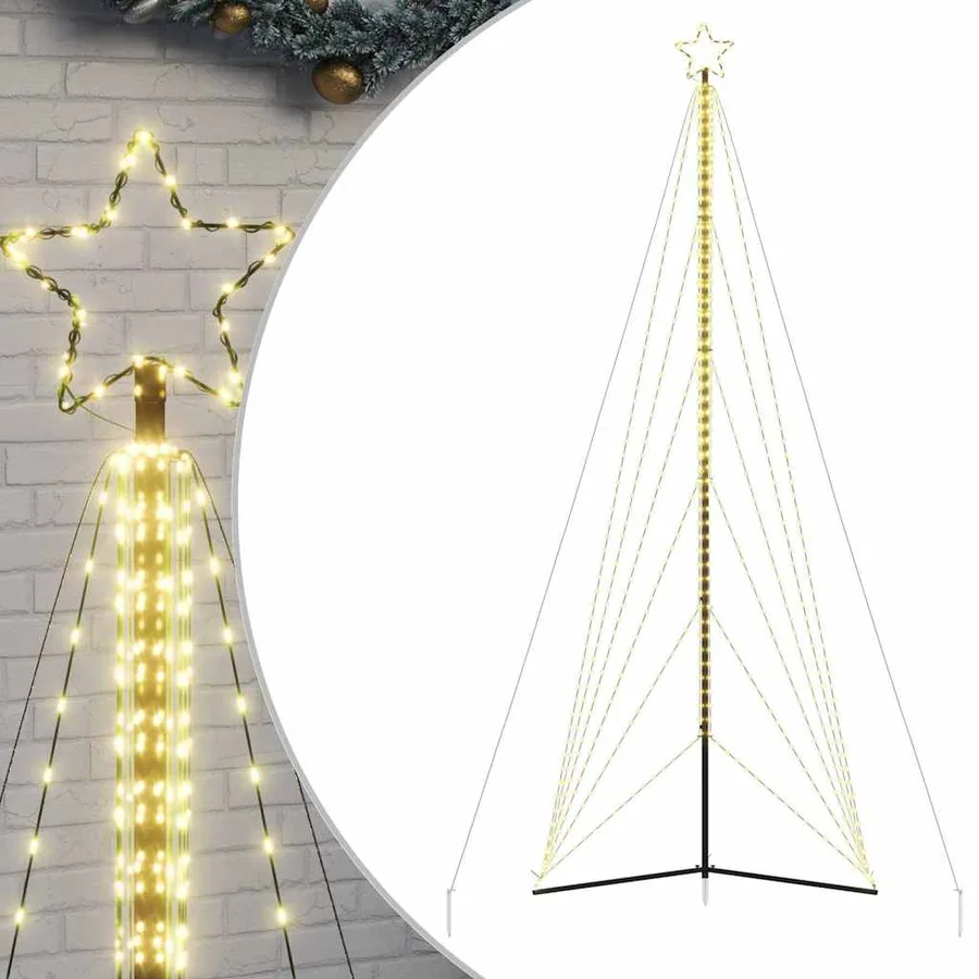 Sapin de Noël à LED 861 LED blanc chaud 478 cm - 2