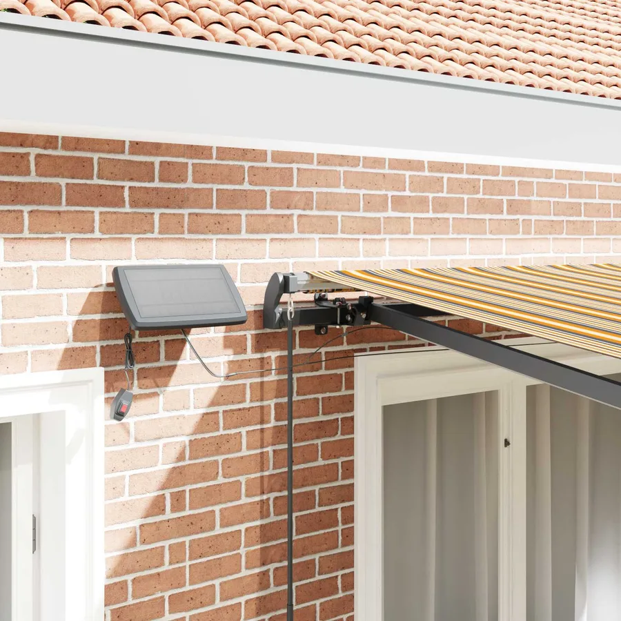 Auvent rétractable Multicolore 350 x 250 cm Tissu et Aluminium - 4
