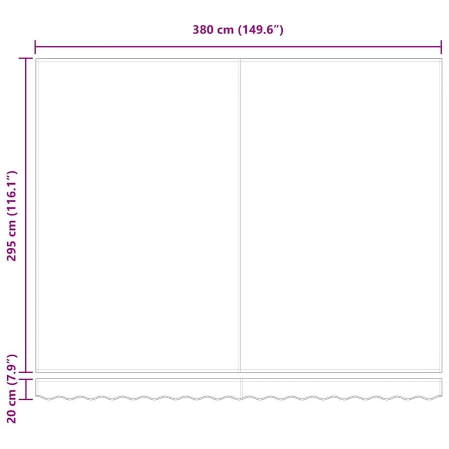 Auvent rétractable Multicolore 400 × 300 cm Polyester - 16