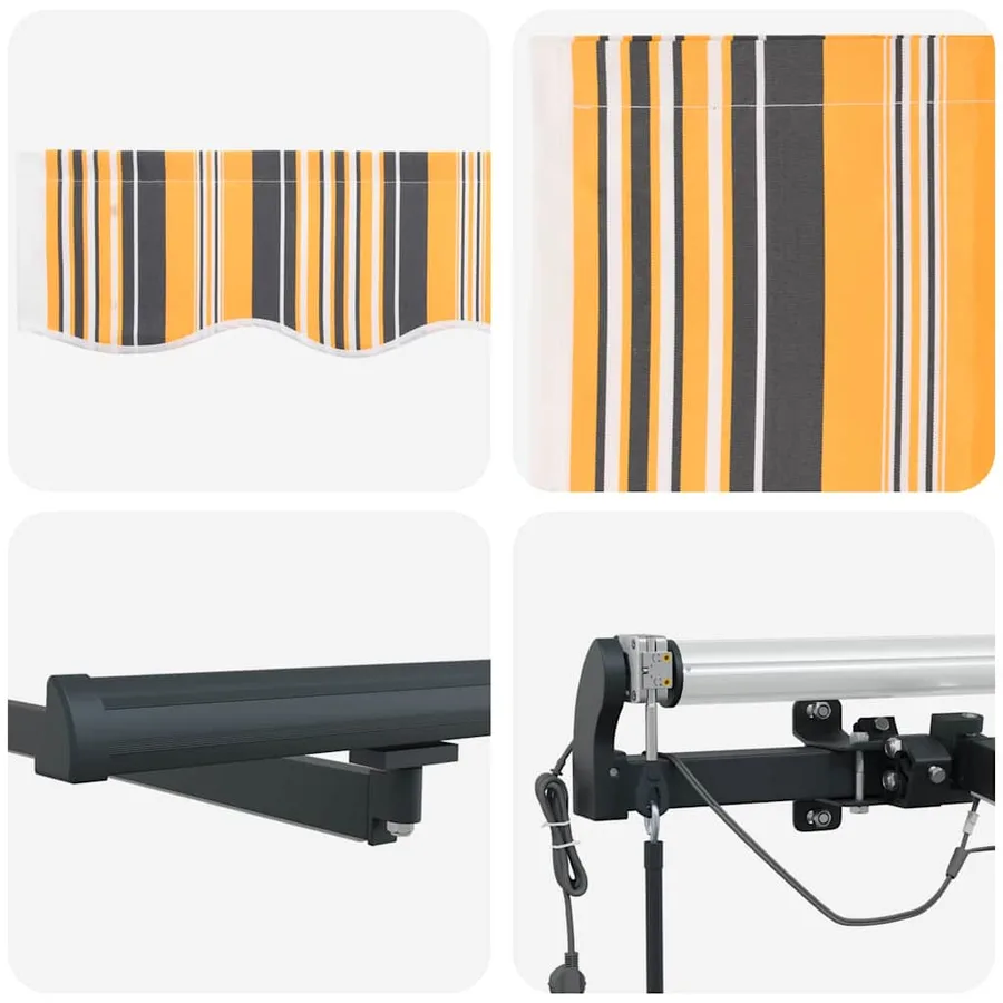 Auvent rétractable Multicolore 400 × 300 cm Polyester - 8