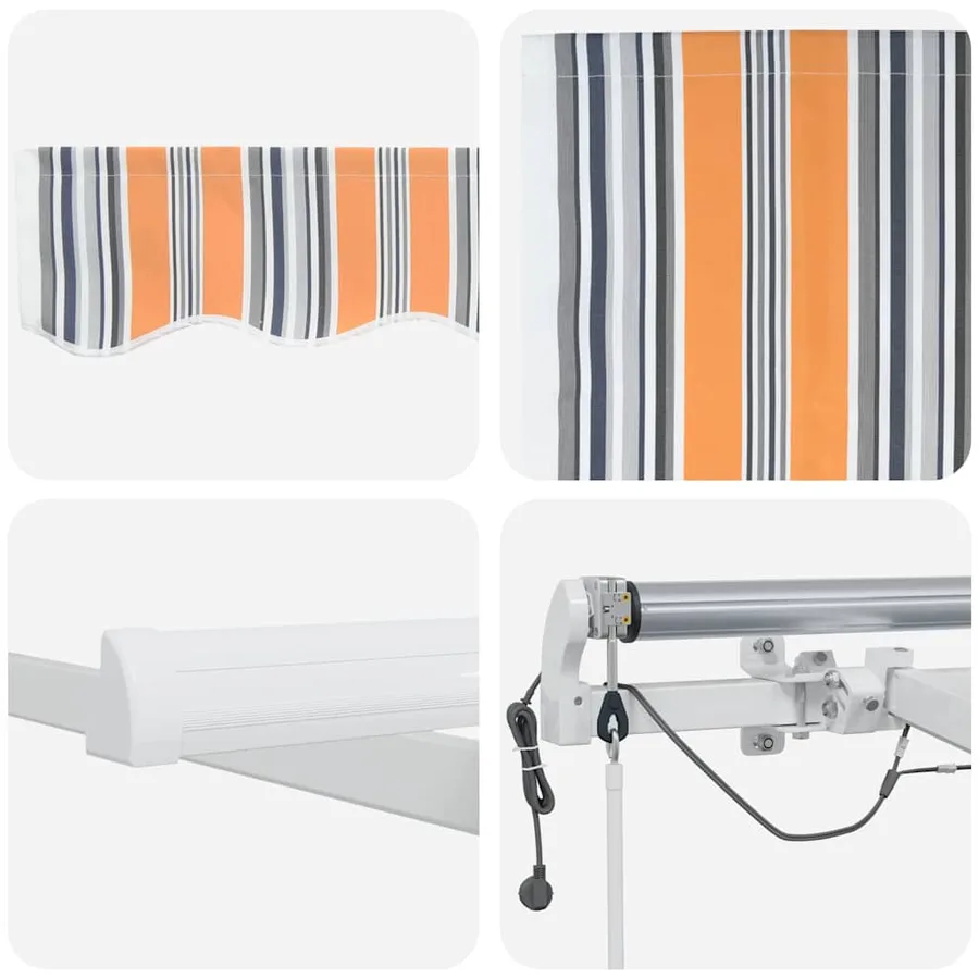 Auvent rétractable Multicolore 400 × 350 cm Polyester - 8