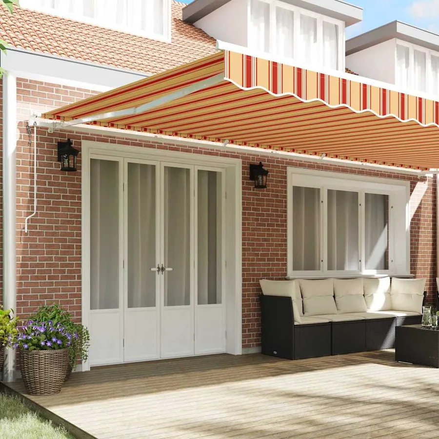Auvent rétractable Jaune et Orange 600 × 300 cm - 3