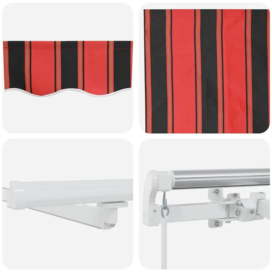 Auvent rétractable orange et marron 600 × 300 cm - 11