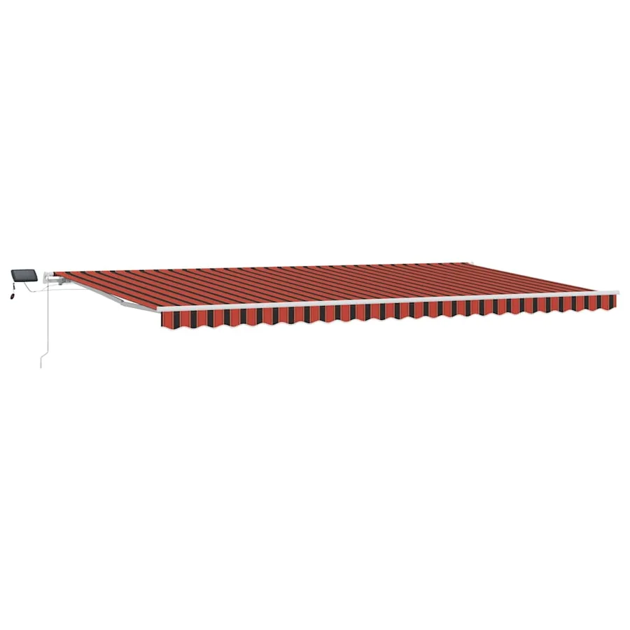 Auvent rétractable orange et marron 600 × 300 cm - 2