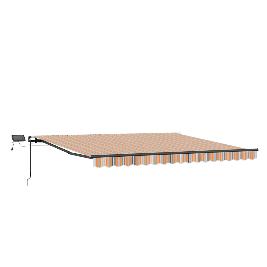 Auvent rétractable Multicolore 450 × 350 cm Tissu et Aluminium - 2