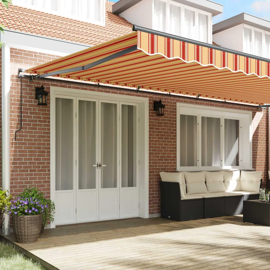 Auvent rétractable Jaune et Orange 600 × 350 cm - 3
