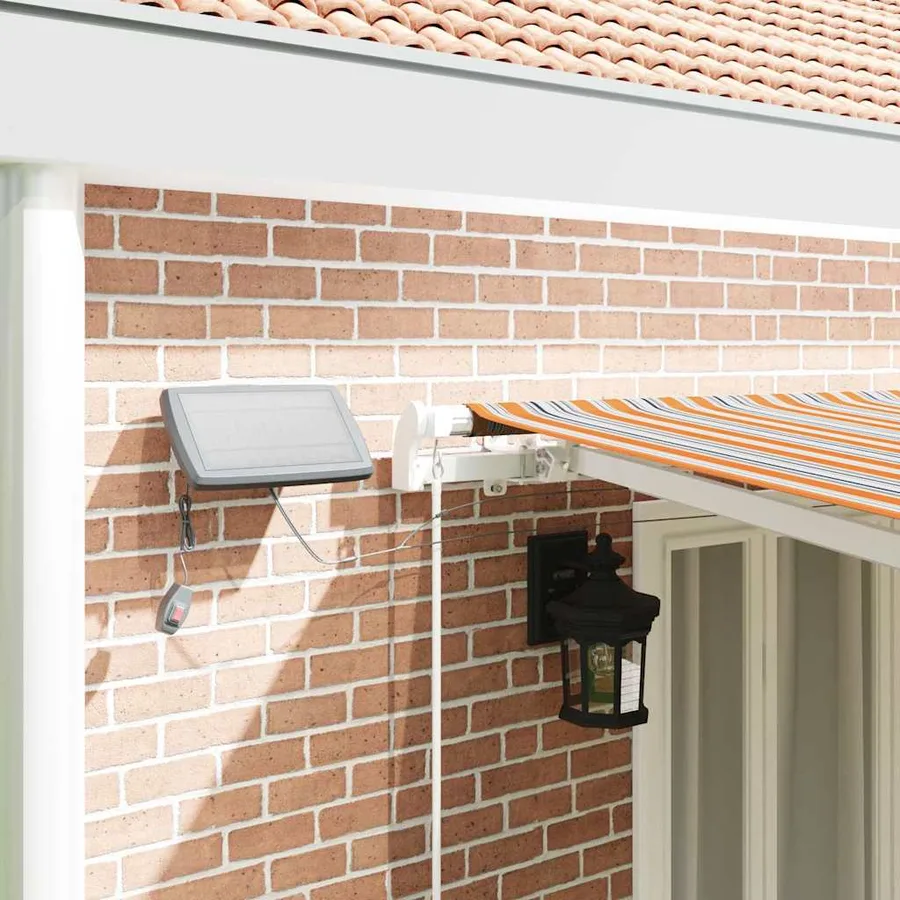 Auvent rétractable Multicolore 600 × 300 cm Tissu et Aluminium - 4