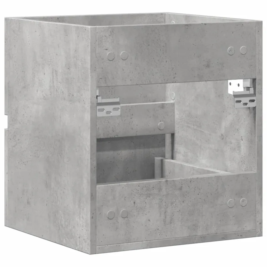 Armoire d'évier Gris béton 41x38,5x45 cm Bois d’ingénierie - 7