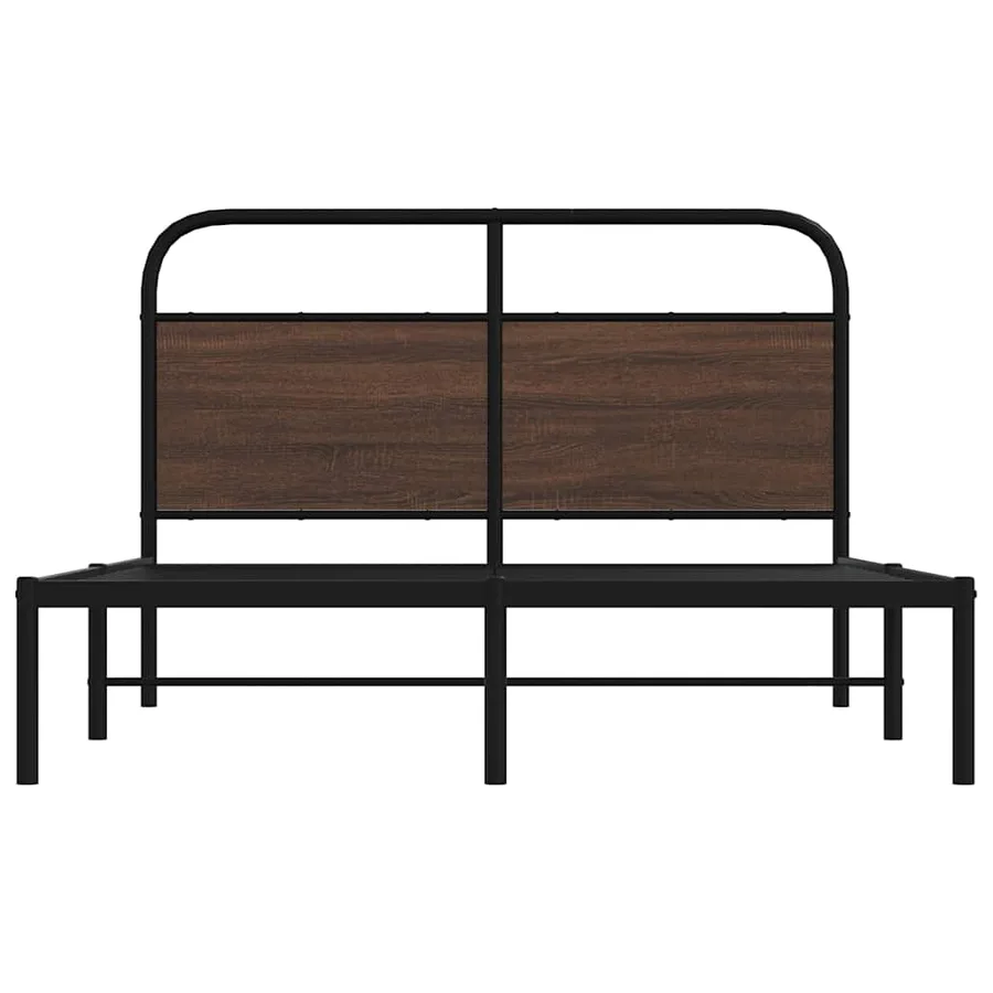 Cadre de lit sans matelas 120x200 cm chêne marron - 5