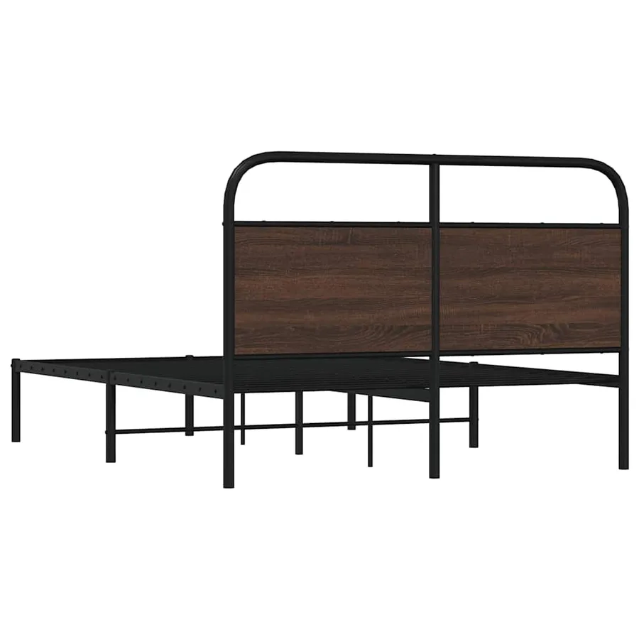 Cadre de lit sans matelas 120x200 cm chêne marron - 7