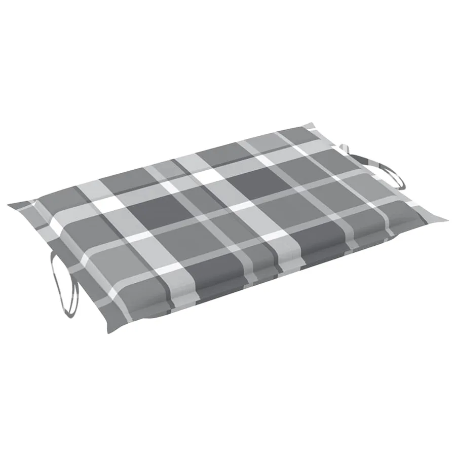 Chaise longue à bascule avec coussin Bois de teck solide - 14
