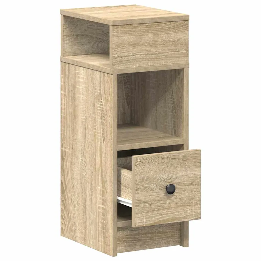 Table de chevet avec tiroir chêne sonoma 25x31x66 cm - 5