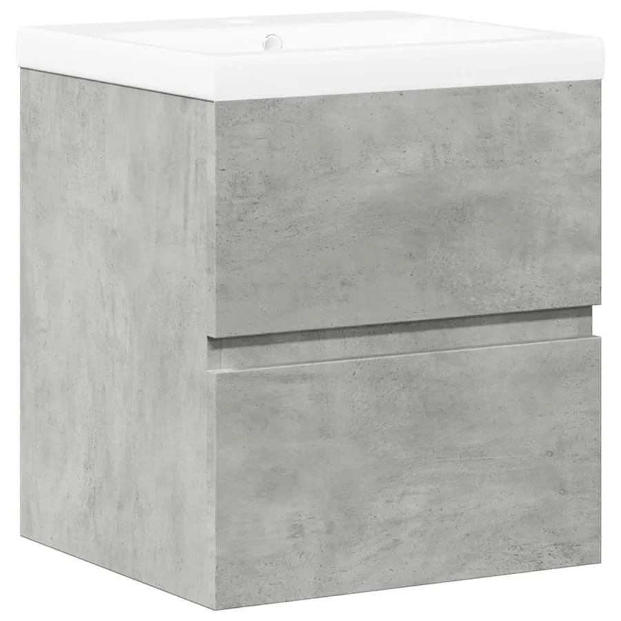 Ensemble de meubles de salle de bain 2 pcs gris béton - 2