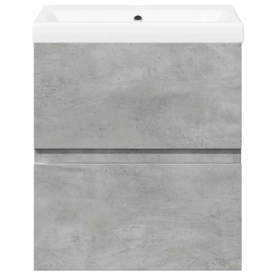 Ensemble de meubles de salle de bain 2 pcs gris béton - 4