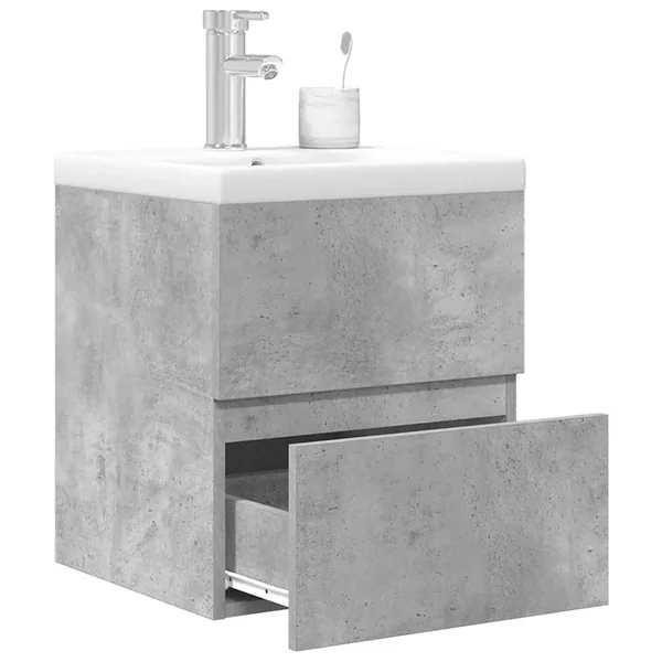 Ensemble de meubles de salle de bain 2 pcs gris béton