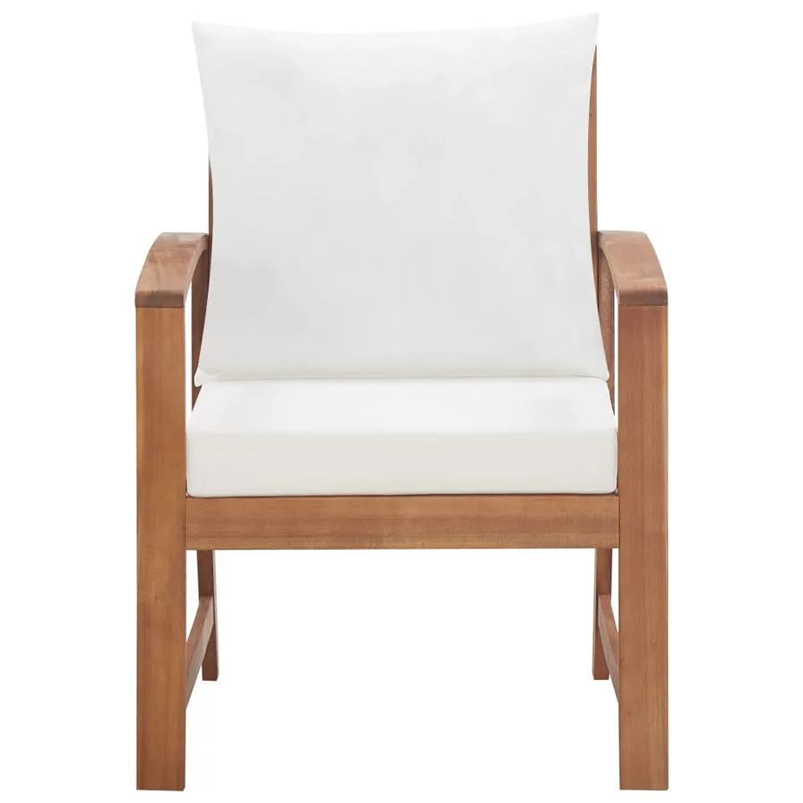 Salon de jardin avec coussins 4 pcs Bois d'acacia solide - 10