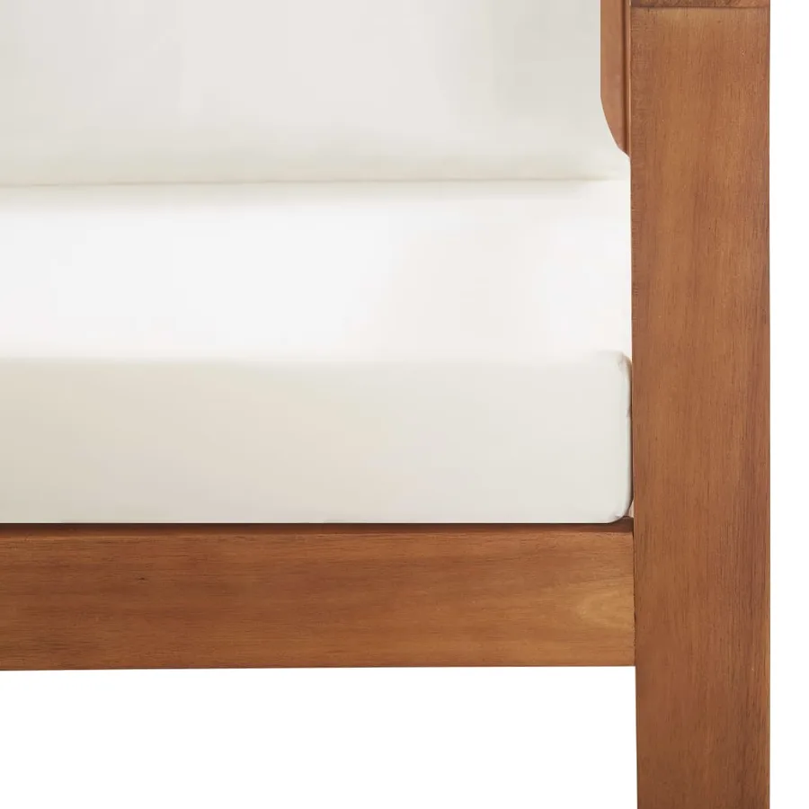 Salon de jardin avec coussins 4 pcs Bois d'acacia solide - 13