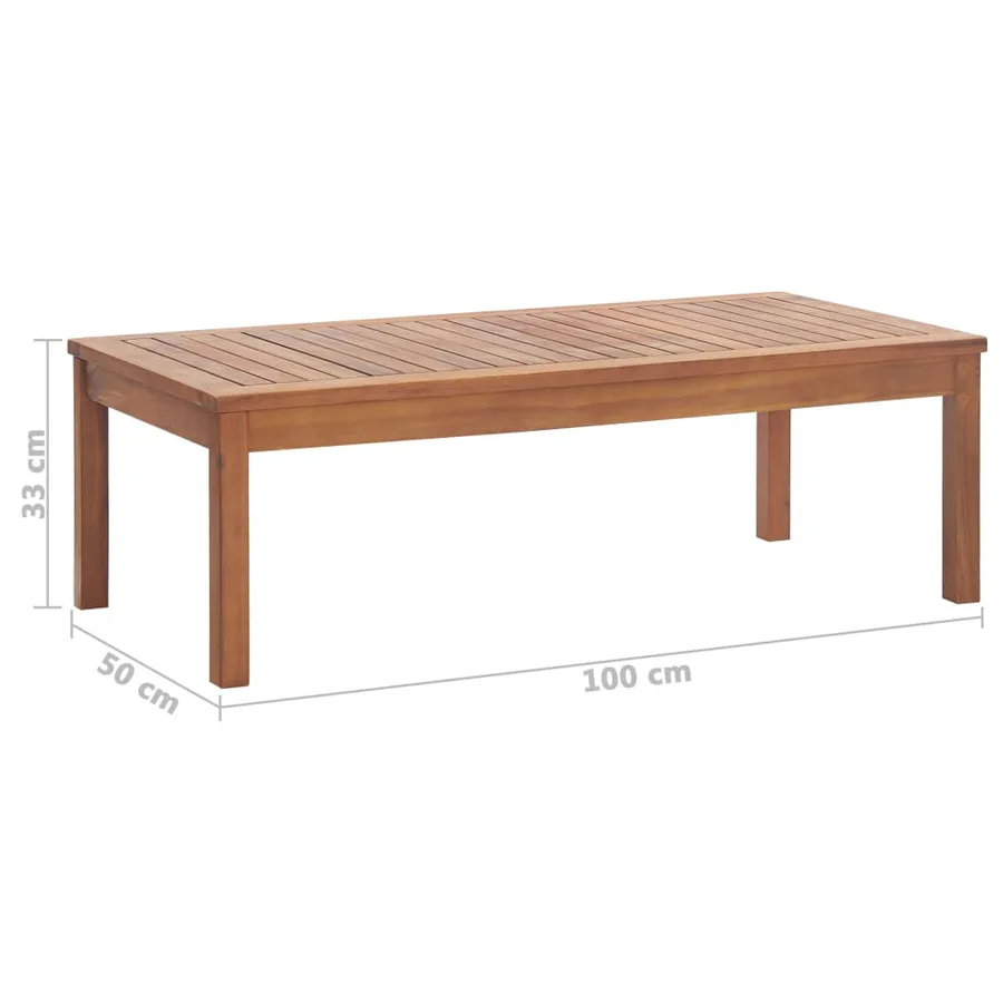Salon de jardin avec coussins 4 pcs Bois d'acacia solide - 14