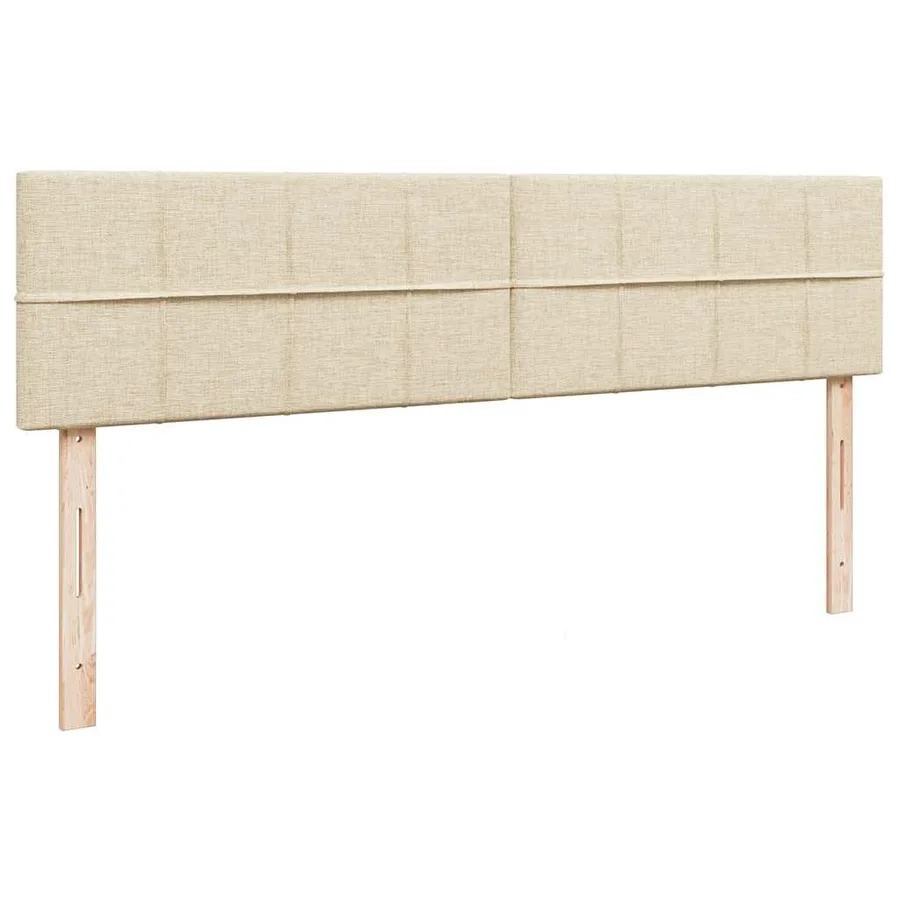 Cadre de lit ottoman avec matelas crème 180x200 cm tissu - 9