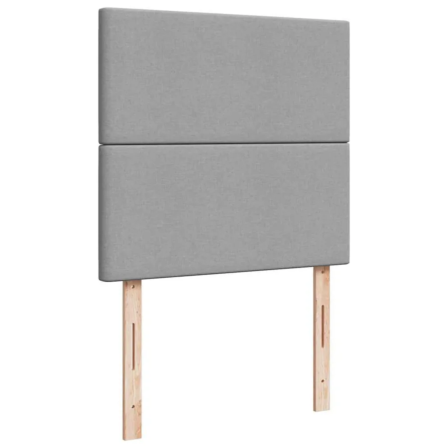 Lit ottoman avec matelas gris clair 100x200 cm tissu - 9