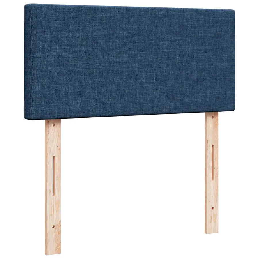 Lit ottoman avec matelas bleu 90x200 cm tissu - 9