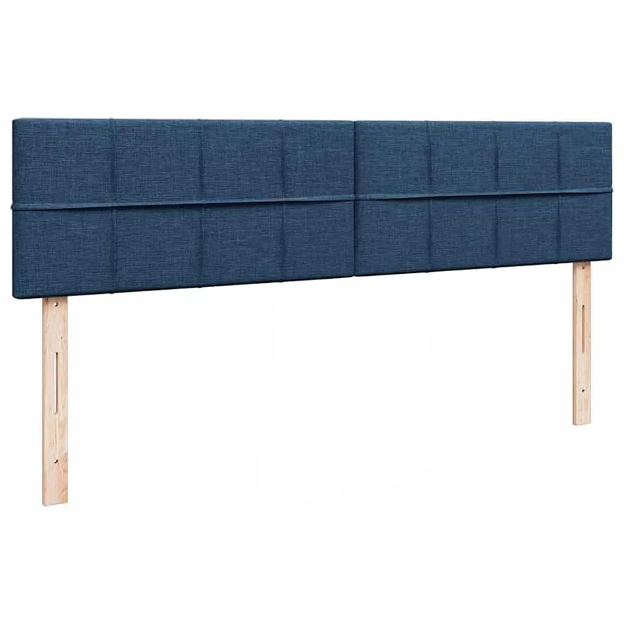 Cadre de lit ottoman avec matelas bleu 180x200 cm tissu - 9