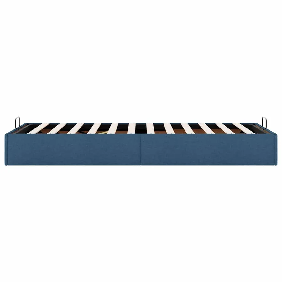 Cadre de lit ottoman sans matelas bleu 90x200 cm tissu - 8
