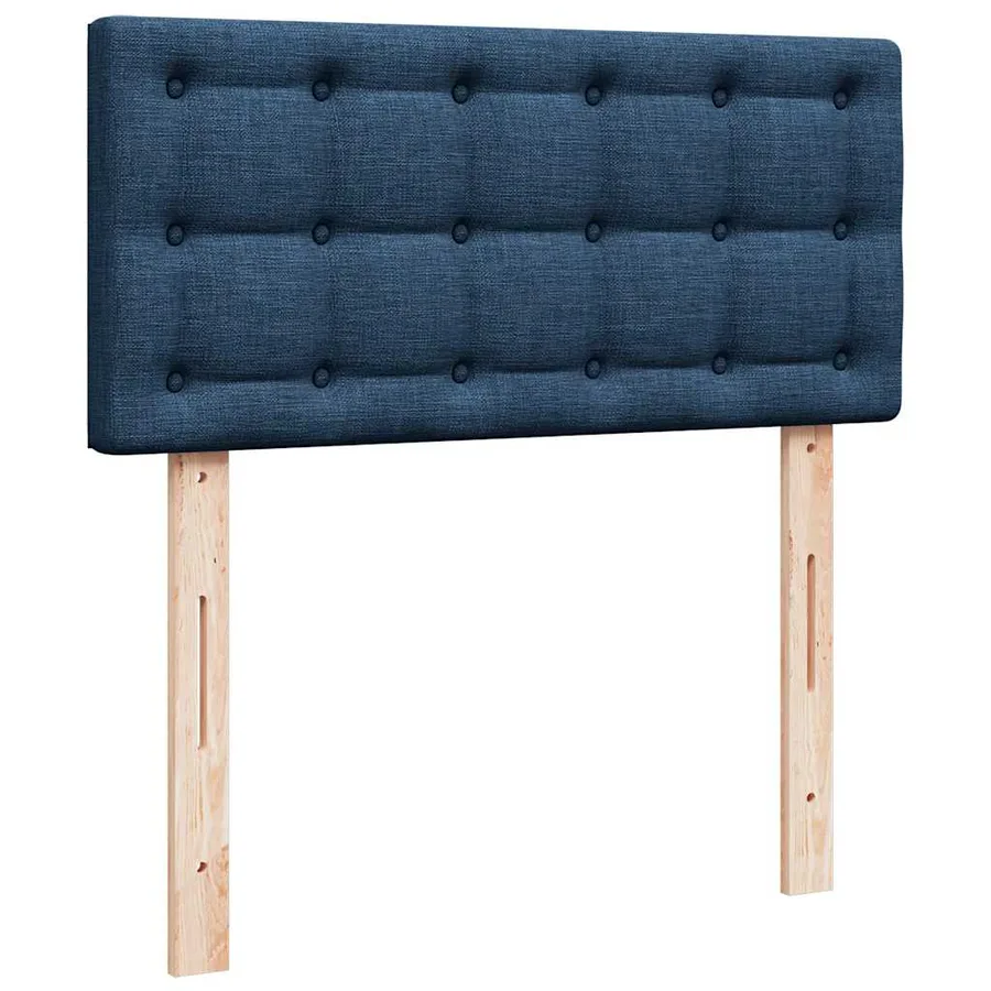 Lit ottoman avec matelas bleu 90x200 cm tissu - 9