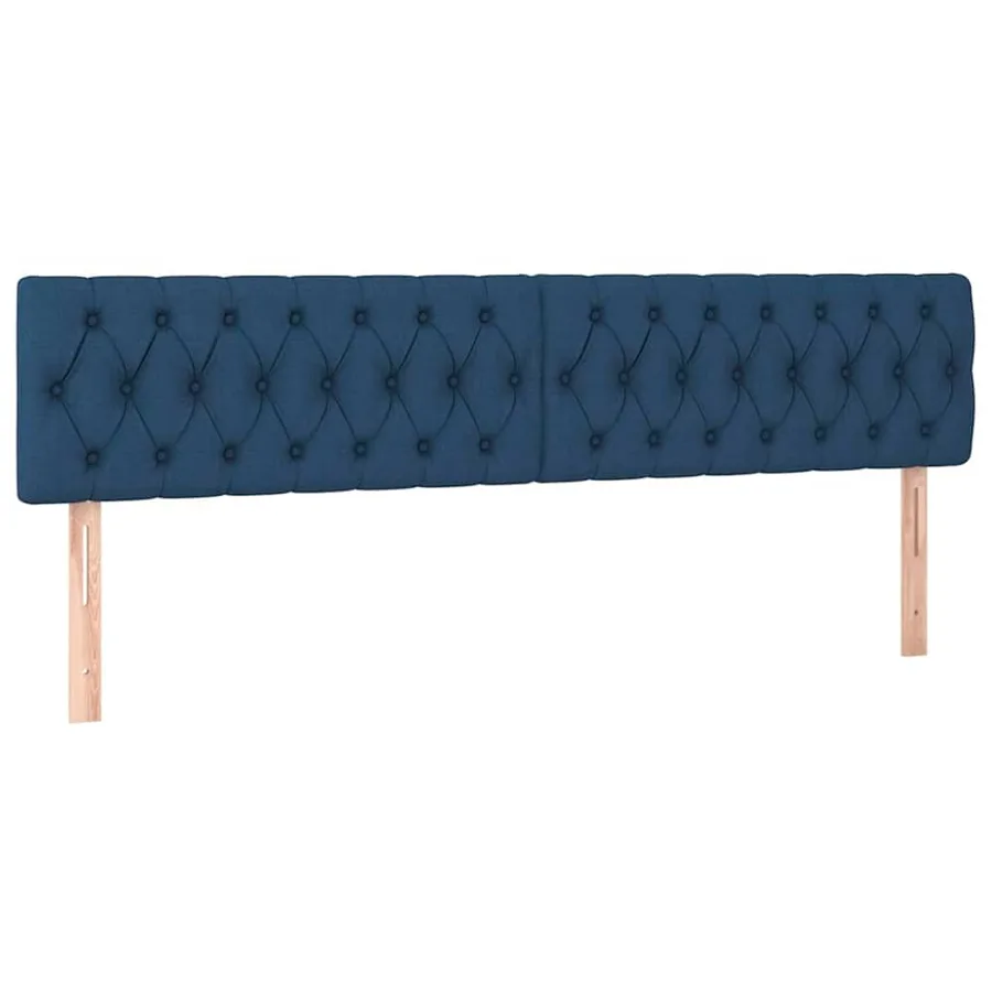Cadre de lit ottoman avec matelas bleu 180x200 cm tissu - 9