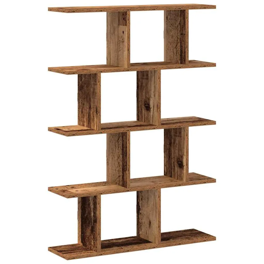 Étagère cube murale 12 compartiments vieux bois bois ingénierie - 2