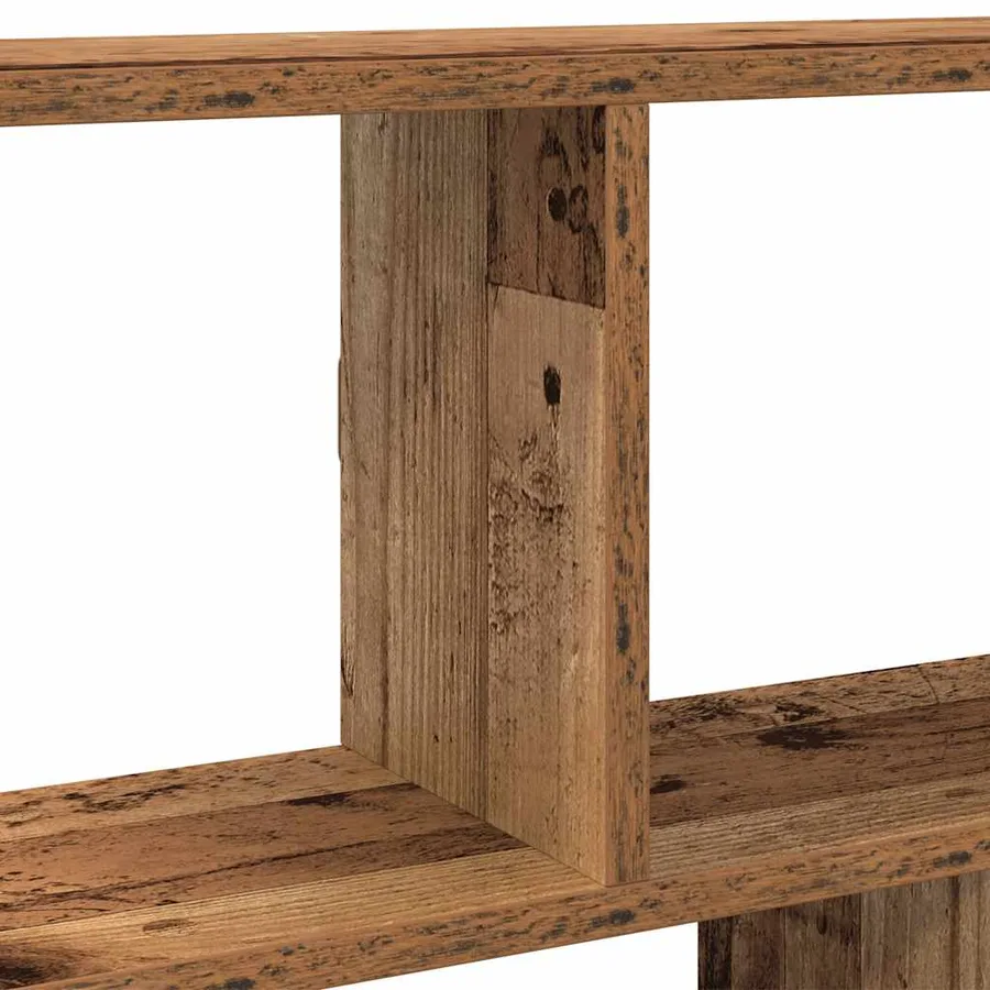 Étagère cube murale 12 compartiments vieux bois bois ingénierie - 7
