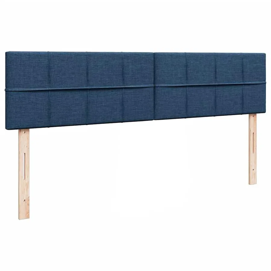 Cadre de lit ottoman avec matelas bleu 180x200 cm tissu - 10