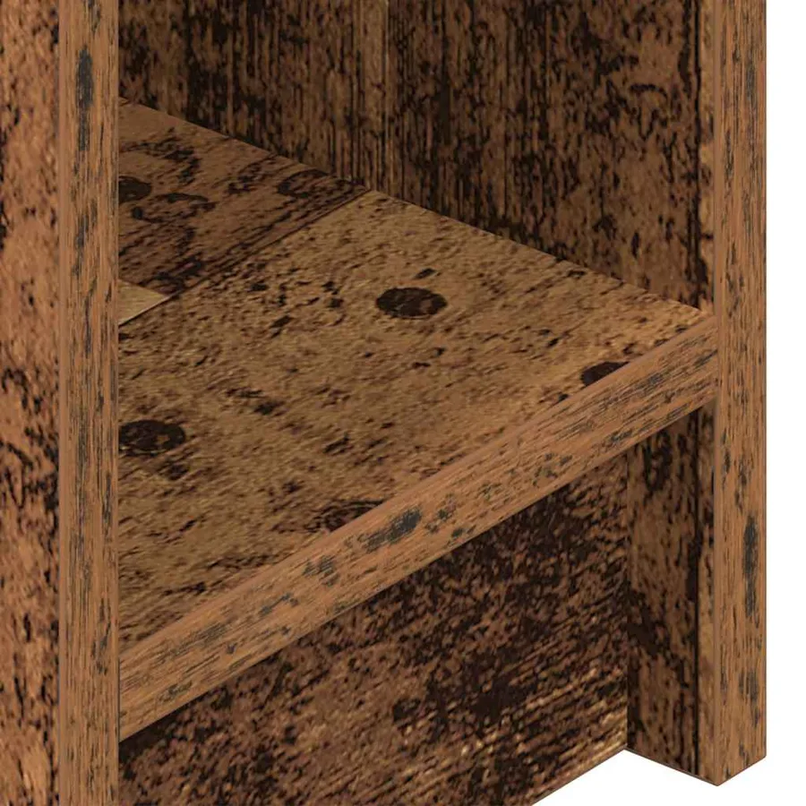 Table de chevet avec tiroir vieux bois 20x36x60 cm - 9
