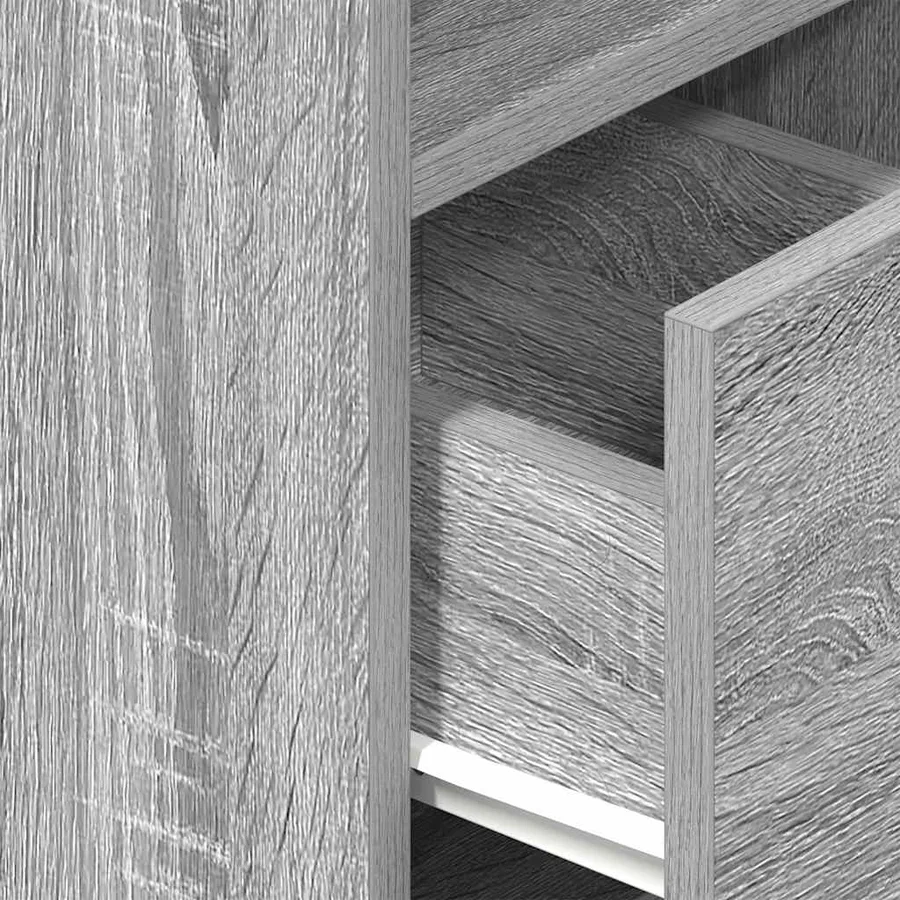 Table de chevet avec tiroir Gris Sonoma 25x31x66 cm - 8
