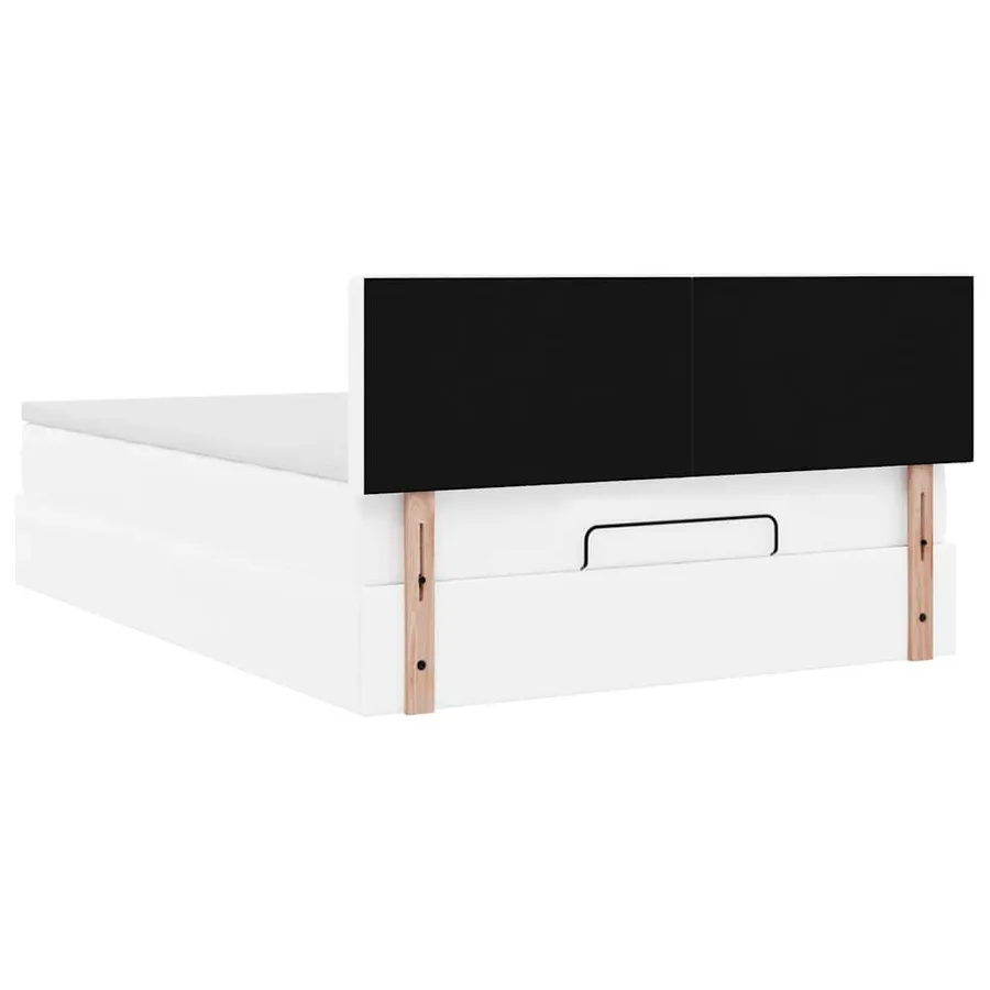 Lit ottoman avec matelas & LED blanc pur 140x200cm similicuir - 10