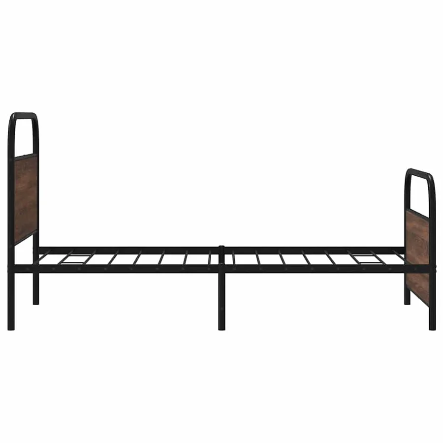 Cadre de lit sans matelas 90x200cm chêne marron bois ingénierie - 6