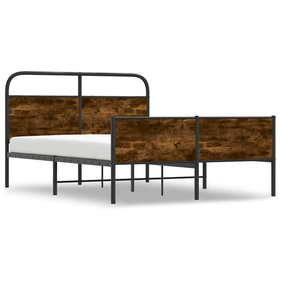 Cadre de lit sans matelas 135x190 cm chêne sonoma - 3