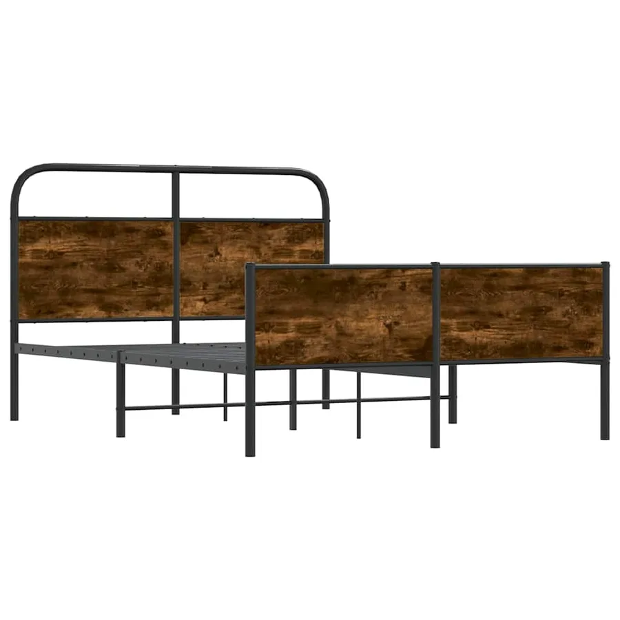 Cadre de lit sans matelas 135x190 cm chêne sonoma - 4