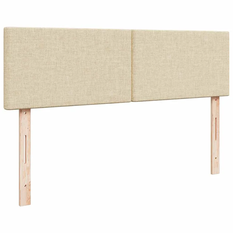 Cadre de lit ottoman avec matelas crème 180x200 cm tissu - 9