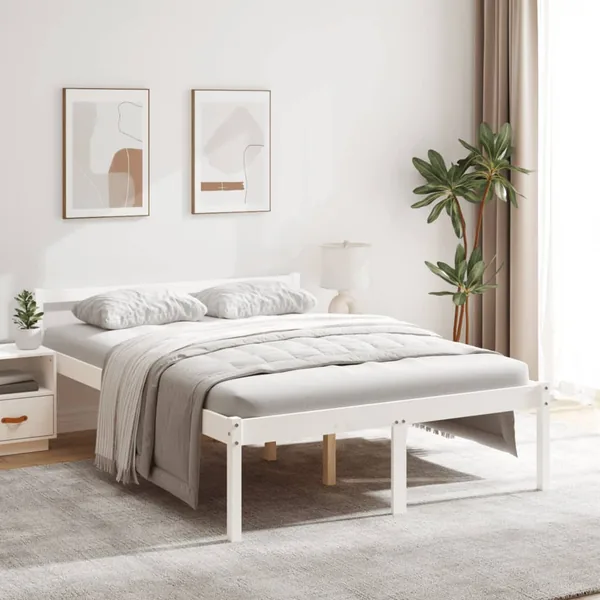 Lit pour personne âgée sans matelas 120x200 cm bois pin massif