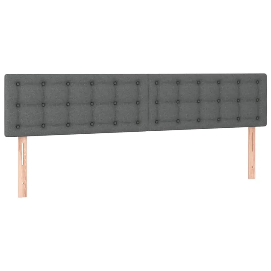 Cadre de lit ottoman avec matelas gris foncé 180x200cm tissu - 9
