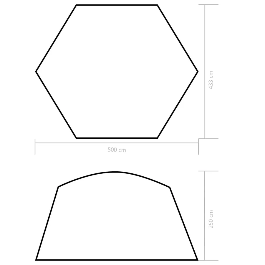 Tente de piscine Tissu 500x433x250 cm Bleu - 6